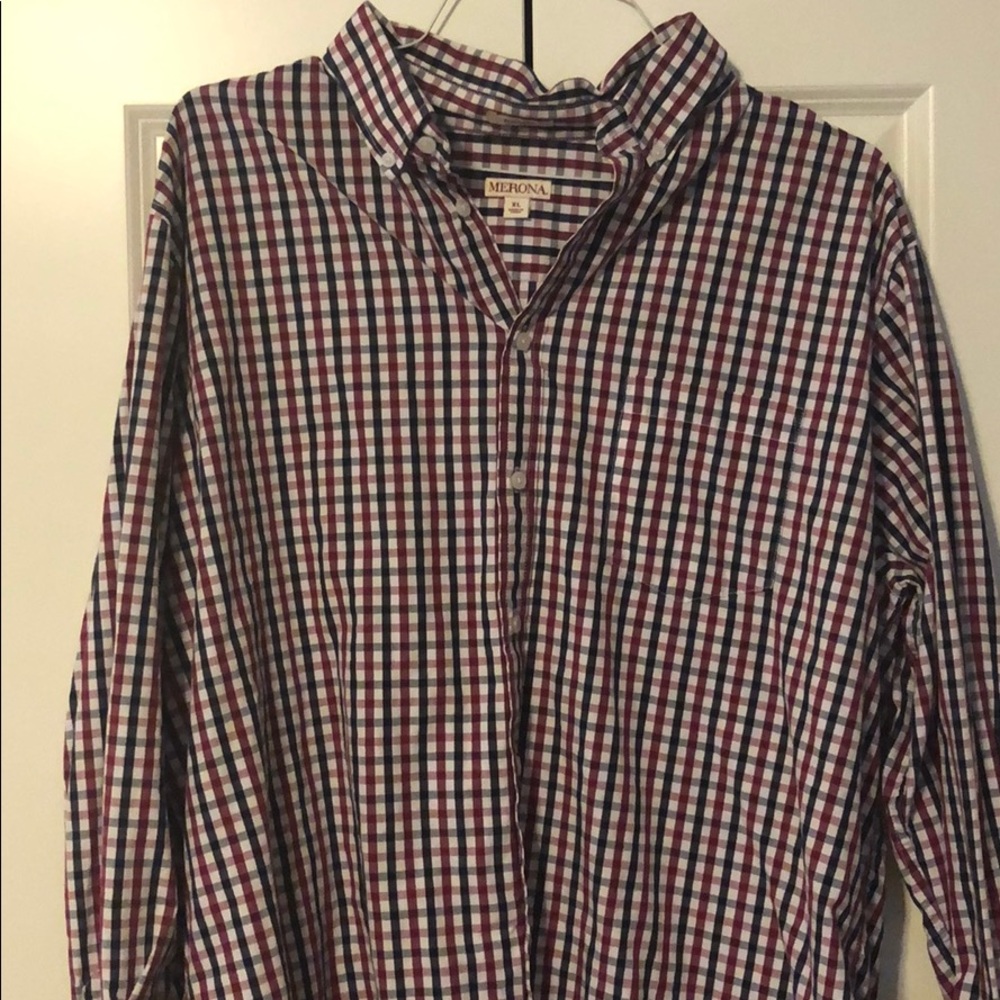 Medina Men’s Red/Black/White XL Button Down